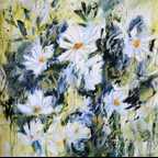 Wild white daisies